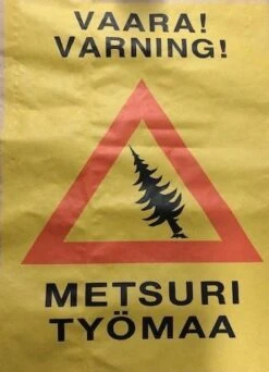 Metsurityömaa Varoitusmerkki, Paperia